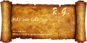 Répa Géza névjegykártya