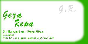 geza repa business card