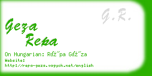 geza repa business card